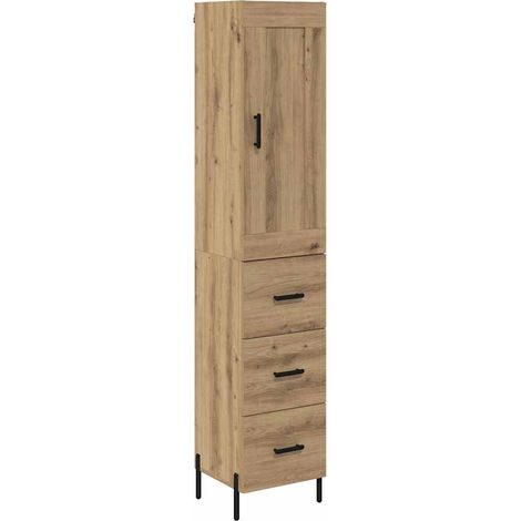 Maison Exclusive - Alacena Roble artesanal 34,5 x 34 x 180 cm Mad