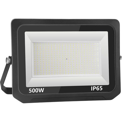 500W Projecteur Extérieur LED, 50000LM Spot Extérieur, 6000K Blanc Froid IP66 Imperméable, Sécurité Floodlight pour Jardin Cour Terrasse Square Usine