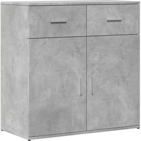 Aparador de madera de ingeniería gris hormigón 79x38x80 cm vidaXL