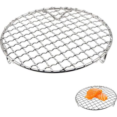 Dampfeinsatz – Kochrost – Runder Dampfeinsatz aus Edelstahl – Heißluftfritteuse – Multifunktionale Kochroste – Backen – 16,5 cm (1/3)