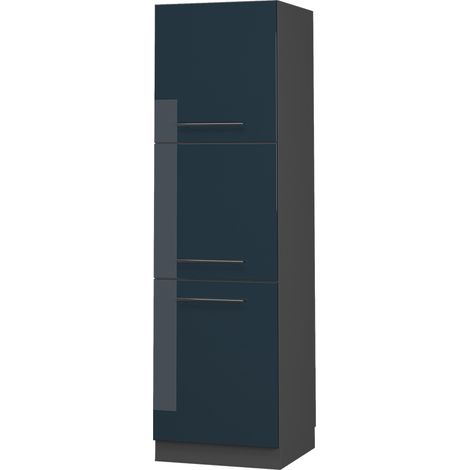 Mobile per forno da incasso Fame-Line, Blu scuro lucido, 60 cm, Vicco (1/5)