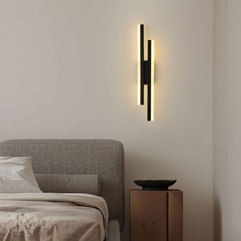 Applique murale moderne à intensité variable de 10W, applique murale LED noire, applique murale de 18,89 pouces, Luminaire (1/5)