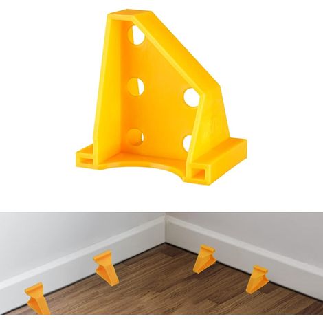 Lot de 20 cales améliorées pour pose de sol – 0,63 cm (1/4”) et 0,85 cm (1/3”) d’espacement, outil de pose pour sols stratifiés et vinyles (20 pièces, jaune) (1/2)