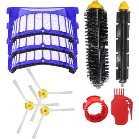Pièces détachées pour iRobot Roomba Série 600 605 610 614 616 620 621 625 630 665 670 691 695 Brosses Accessoires pour iRobot Roomba Kit de remplacement Brosse de rechange