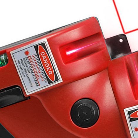 rechtwinklige Laser-Projektionswasserwaage mit integriertem Kunststoffgehäuse, Infrarot-Linienlaser für horizontale und vertikale Fliesen, rot (1/5)