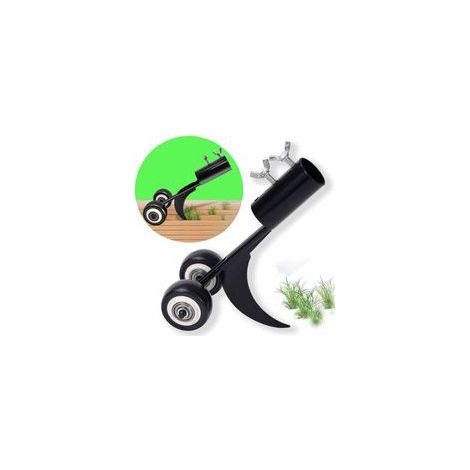 Outils de désherbage pour fissures avec roues, outils de désherbage sur pied pour jardin, terrasse, pelouse, trottoirs et allées. (1/5)