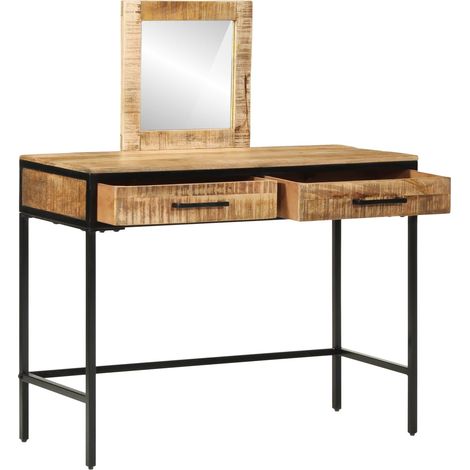 Maison Exclusive - Schminktisch Braun 100 x 40 x 120 cm Massivhol (1/5)