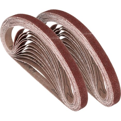 50 Pcs Bandes Abrasives 13mm x 457mm 80 Grain Papier Abrasif (1/5)