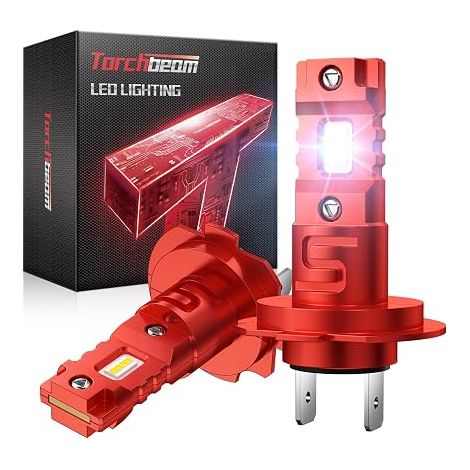 H7 LED Bulbs, 16 Chips 6500K 300%, H7 LED Bulb, 20000LM Headlights for Car and Motorcycle, for Halogens, 1:1 Mini Design, No Adapter Required, Pack of 2 (1/5)