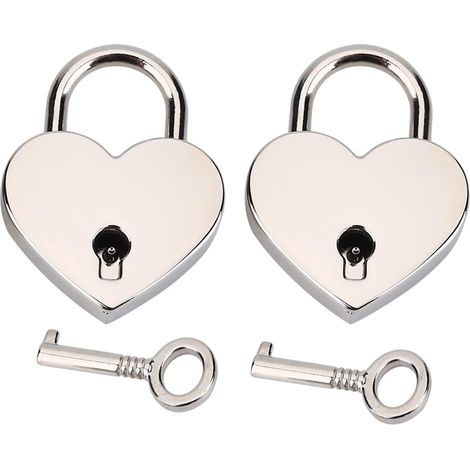 en forme de cœur Pongnas et cadenas à clé squelette pour la (1/5)