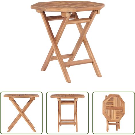 Table de jardin - Table pliable de jardin 45x45x45 cm Bois de teck solide (1/5)