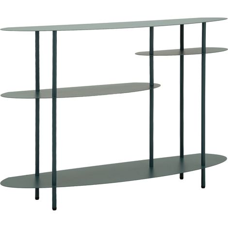 Console Saturno Plus Ottanio - Mobile moderno in metallo, 118x34x82 cm, finitura ottanio scenografica