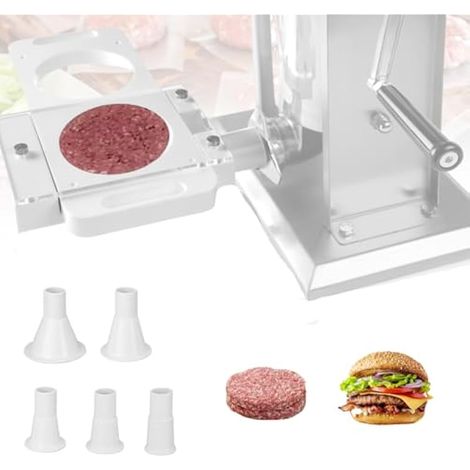 Presse Steak Haché, Fabricant de Moules de Pressage de Hamburger, Hamburger Pressing Maker avec 5 Tubes adaptateurs, Processeur de Formation de Hamburgers, Burger Machine Meat Patty Forming (1/4)