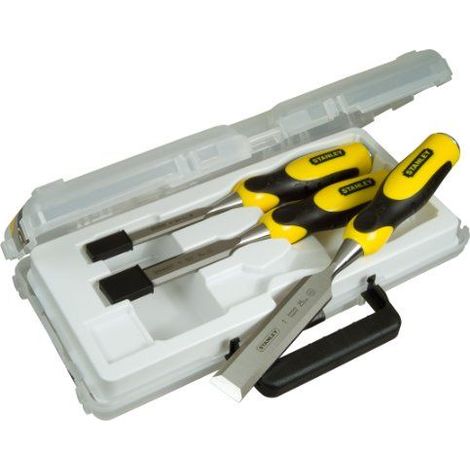 STANLEY 2-16-883 Juego de formones Dynagrip 3 piezas 12 18 25mm STANLEY 2-16-883