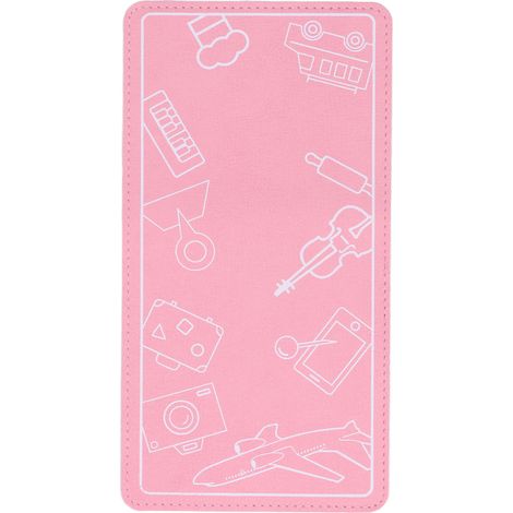 Support Téléphone Pliable Rose pour Voyage, Flexible et Portable, Accessoire Mains Libres pour Table ou Dossier de Siège, PU (1/4)