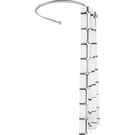 Barre de rideau de douche, design en U, longueur réglable, En forme de U (1/2)