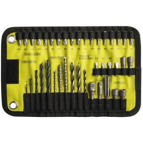 114396 Juego de brocas y taladro Ryobi de 40 piezas en estuche