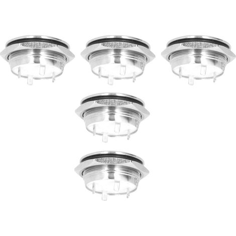 Flacher Edelstahl-Drucktaster mit grüner LED, 12 mm, DC 12–24 V, selbstrückstellend, 5-teiliges Set, Netzteilzubehör (1/5)