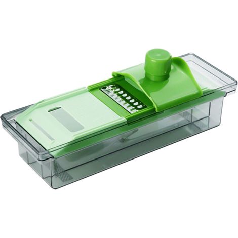 Mandoline de cuisine, trancheuse à légumes 6 en 1 avec poignée, râpe à fromage interchangeable à 6 lames, trancheuse à légumes professionnelle (1/5)