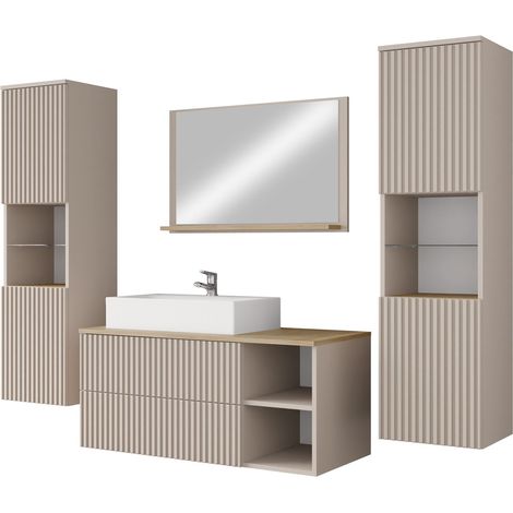 Conjunto de mueble de baño Nauta II, Cachemira + Roble Cremona (1/4)