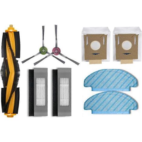 Filtre pour aspirateur brosse pour aspirateur Filtre de brosse pour aspirateur filtre de 9 ECOVACS Deebot N8/N8 Pro/OZMO T8/T8 PURE/T9/T9+ Aspirateur Main Side Brosse Serpillière Filtre Dust Bags (1/5)