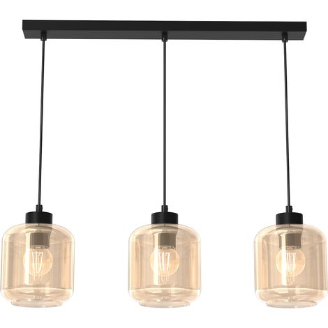 Lampada a sospensione Milagro Sombra MLP8371 3xE27 nera/ambra (1/5)
