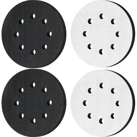 4pcs Tampon Interface en Éponge 125mm à 8 Trous Mousse Souple, Tampons de Ponçage pour Machines Pneumatique/Électrique de Polissage et Ponceuse à Auto-aspiration (1/5)