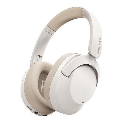 Auriculares inalámbricos Creative ZenHybrid 2 color crema con Bluetooth 5.2 y cancelación activa de ruido (ANC).