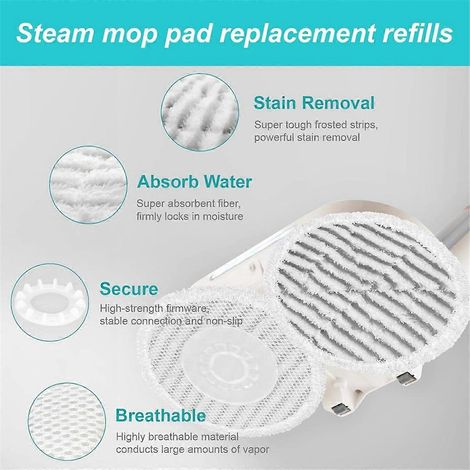 16 Ersatz-Dampfmopp-Pads für S7001, S8001, S8201, S7201--