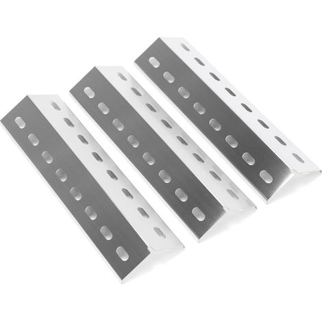 3 Pack Universal 37cm Stainless Steel Burner Cover for Barbecook Siesta/Vanilla/Brahma, Charbroil, Proficook, Tarrington House, Steel Gas BBQ Accessories (1/5)