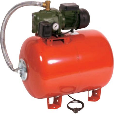 DAB – Surpresseur 100L AQUAJETRED132100M – Réservoir horizontal à vessie – Pompe 1 kW jusqu'à 4,8 m3/h – Pour eau potable et arrosage automatique