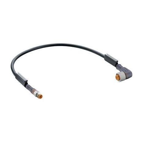 Belden 11867-1 Connettore confezionato per sensore o attuatore M12 Spina dritta, Presa angolata 0.60 m Numero di poli: