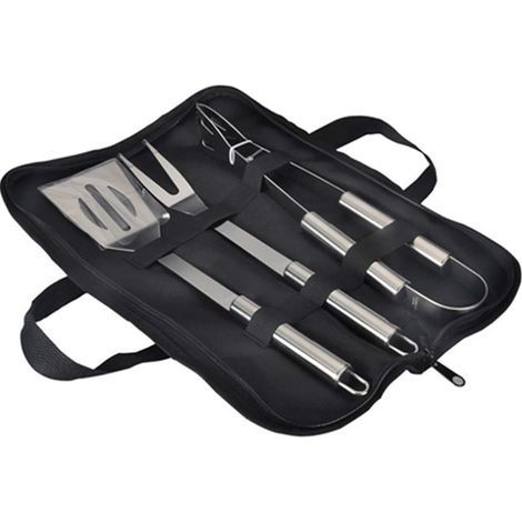 Ensemble de 3 Ustensiles de Barbecue en Acier Inoxydable - Set Essentiel pour Grillades (Spatule, Pince, Fourchette) (1/5)