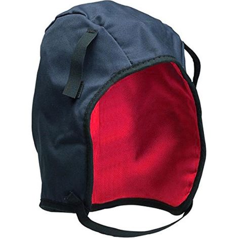 Protective Helmet Fleece Lining, Flame Retardant Insulated Shoulder Length with Velcro Fastening for Spark Resistant Winter Protection, gray (1/5)