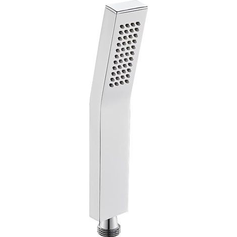 Brass Hand Shower Head Square High Water Pressure Shower Head Luxury Single Function Shower Head Silicone Shower Head Chrome Finish (1/4)