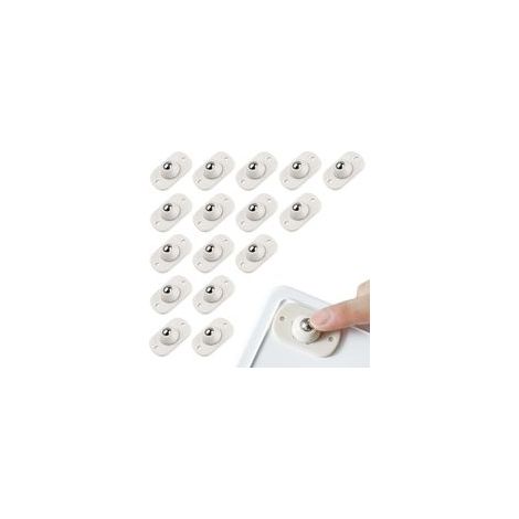 Mini Roulettes Auto-Adhésives 16 Pièces Petite Roulette Universelle Roulettes Pivotantes Autocollantes 360 Poulie Mobile Rotative Roulettes de Transfert de Billes Mini roulettes pour Meubles