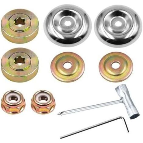 12PCS Kit de Ecrou Débroussailleuse , Rondelles Metal Debroussailleuse, Pieces Détachées pour Fixations Remplacement Jardin Tondeuse à Gazon - (1/5)