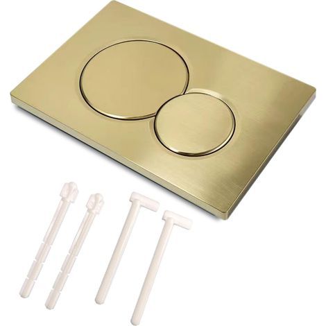 Plaque de déclenchement à double chasse, compatible avec Geberit 115.770.46.6, or brossé (1/4)