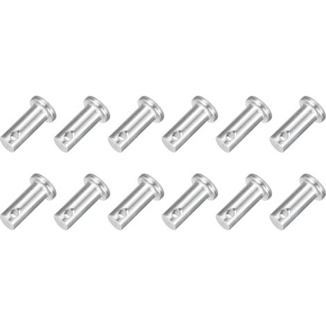 12pcs M8x20mm Goupilles à Trou Unique, Goupille de Verrouillage Acier Inoxydable 304, Goujons à Tête Plate de Chape pour Verrou Remorque Réparation Fixation Mécanique Équipement (1/5)