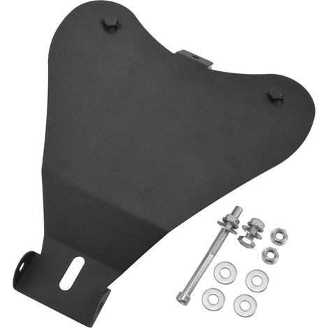 Motorrad-Solositz-Grundplatte, robuste Stahl-Grundplatte, schwarz, passend für Harley Sportster 883 1200 Chopper Bobber (Grundplatte mit schwarzem Federsatz)
