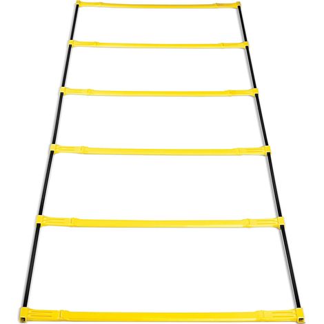 SKLZ Elevation Ladder Scaletta per l'Agilità con Ostacoli 2 in 1, Nero/Giallo (1/5)