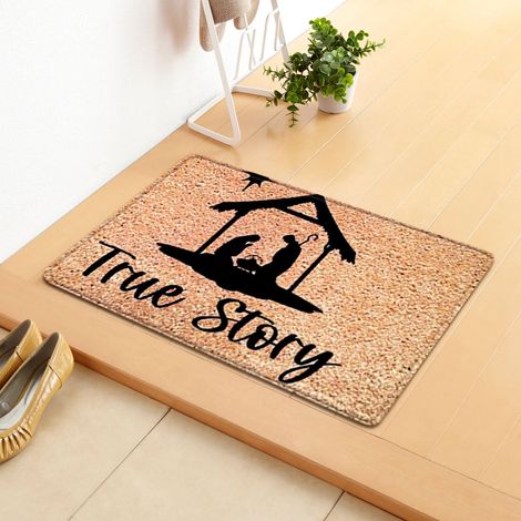 Tapis De Noël - Tapis D'Entrée Intérieur Extérieur 40x60 Cm - Pour Porte Cuisine Salon Chambre - 1 Pièce (1/3)