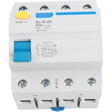 Disjoncteur différentiel BL1E-63 3P N 63A 230 V 30 mA - Pouvoir de coupure élevé, taille compacte et protection contre les surcharges pour les projets résidentiels et d'ingénierie.
