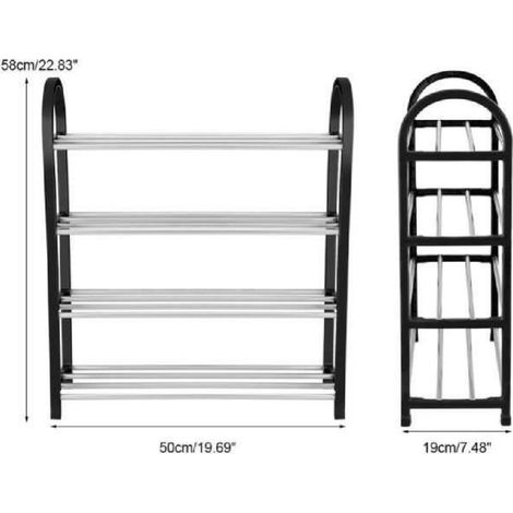 4 tier porte-chaussures simple DIY étagère de chaussures --DQ FRANCE-Ywey (1/4)