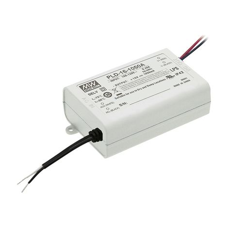 Led driver meanwell pld-16-350b 16 W 0,35 A