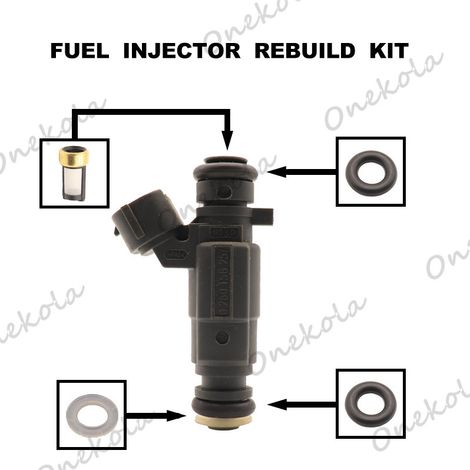 Fuel injector O-ring repair kit compatible with Volkswagen Santana 0280156257 (1/2)