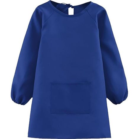 GDHZS-Tablier Peinture Enfant 7-12 Ans, Blouse Imperméable avec Manches Longues et Grande Poche, Tablier Enfant Réglable pour École, Peinture, Cuisine, Coloriage (1/5)