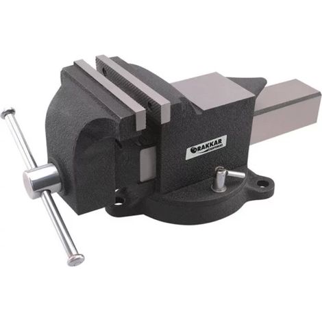 Drakkar Equipement – Etau acier 150mm avec enclume et base pivotante 360° – Capacité de serrage 150mm – 15990