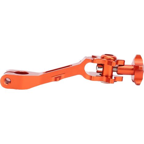 Universeller, leichter, CNC-gefräster Hinterradbremshebel aus Aluminiumlegierung für Offroad-Motorräder, orange (1/5)