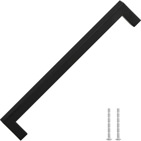 Tiradores para armarios 5 uds acero inoxidable negro 224 mm vidaXL